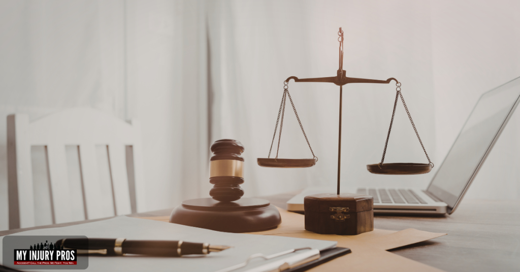 Illustration showing legal liability concepts explaining who is liable in a personal injury case.