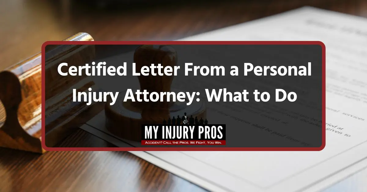 Certified Letter From a Personal Injury Attorney: What to Do