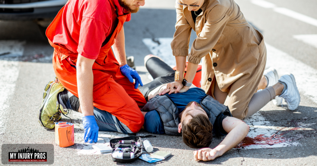 Injured person after an accident explaining how much is a personal injury case worth