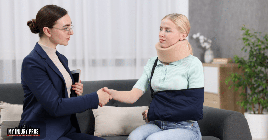 sternum pain after car accident client meeting personal injury lawyer for legal help