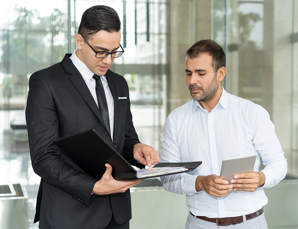 Personal Injury Lawyers collaborating on personal injury case