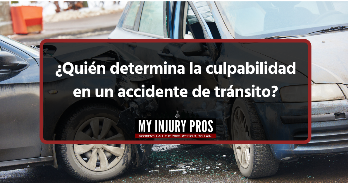 quién determina la culpabilidad en un accidente de tránsito